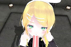 3D POV Vocaloid Rin hentai porno spil hård sex